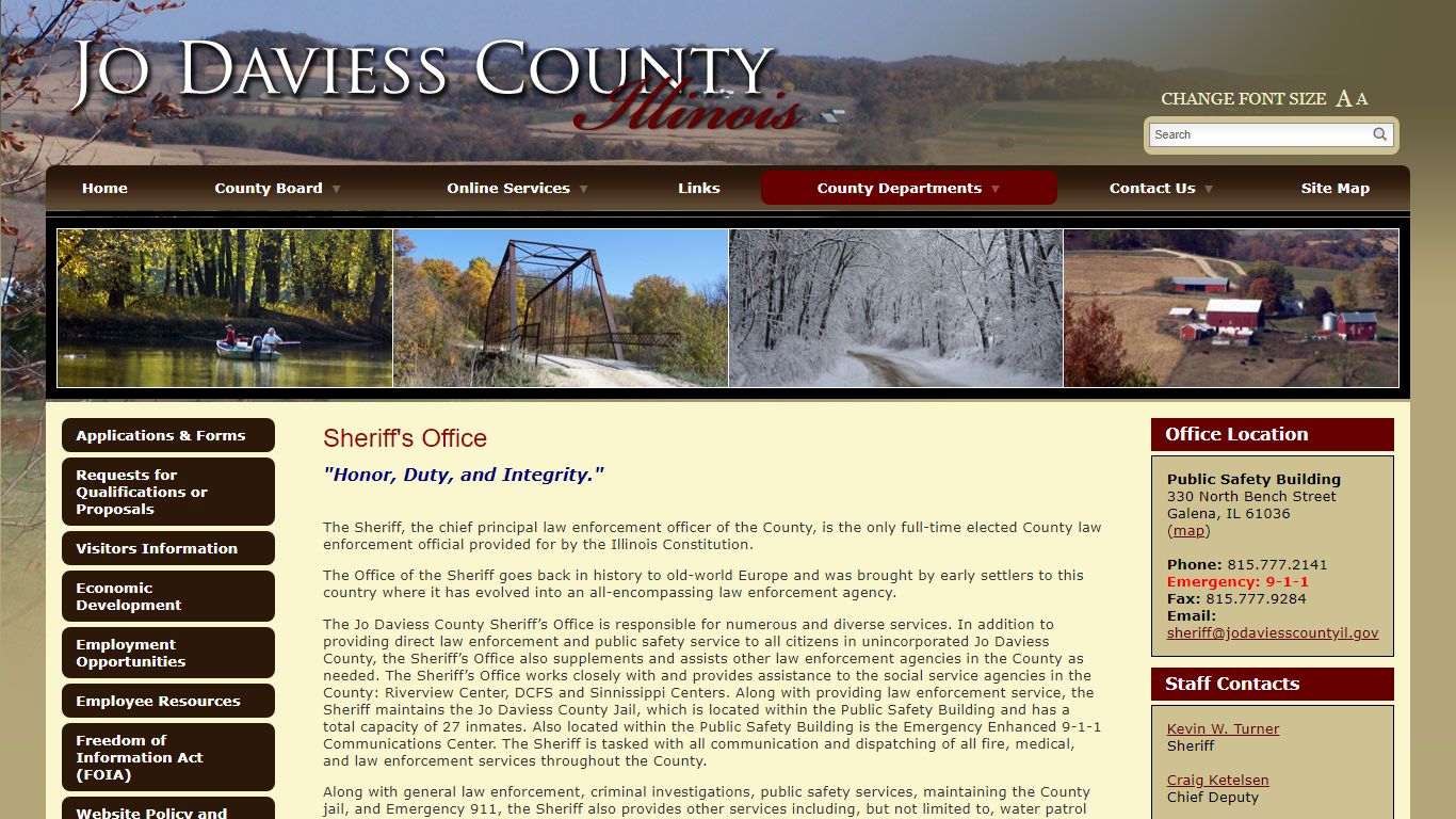 Sheriff - Welcome to Jo Daviess County, Illinois